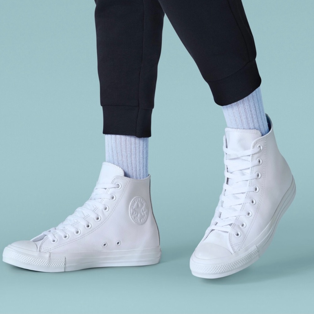 White High Top Leather Converse